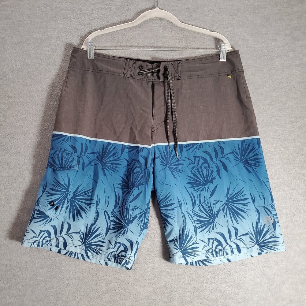 Ocean Current Men Swimwear 36 Blue Ombre‎ Board Shorts Outdoor Beach Surf